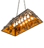 36"L Oak Leaf & Acorn Island/Billiard Oblong Pendant