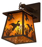 7.5"W Ducks In Flight Lantern Outdoor Wall Sconce
