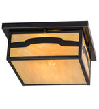 14"Sq Hyde Park Mountain View Outdoor Flush Mount