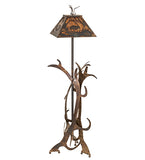 62" High Bear at Dawn Antlers Floor Lamp