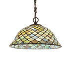 12"W Tiffany Fishscale Pendant