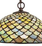 12"W Tiffany Fishscale Pendant