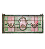 24"W X 11"H Tulips Transom Stained Glass Window