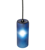 5"W Venice Frosted Blue Wine Bottle Mini Pendant