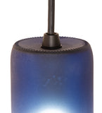 5"W Venice Frosted Blue Wine Bottle Mini Pendant