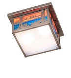 12"Sq Hyde Park Quiet Pond Outdoor Flush Mount