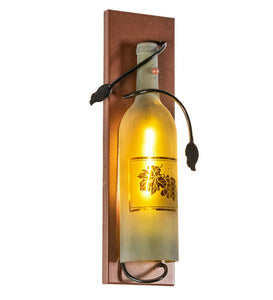 6"W Tuscan Vineyard Wine Bottle Wall Sconce