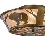 22"W Grizzly Bear On The Loose Wildlife Flushmount
