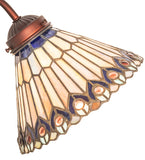 18"H Tiffany Jeweled Peacock Desk Lamp