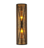 8"W Amber Mica Diamond Mission Wall Sconce