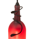 4"W Tuscan Vineyard Frosted Red Wine Bottle Mini Pendant