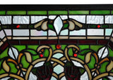 25"W X 25"H Front Hall Floral Stained Glass Window
