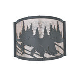 12"W Grizzly Bear Wall Sconce