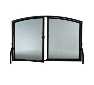50"W X 33"H Prime Operable Door Arched Fireplace Screen