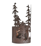 11"W Tall Pines Rustic Lodge Wall Sconce