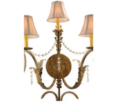 20"W Old Broadway 3 Lt Victorian Wall Sconce