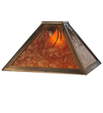 14"Sq Mountain Pine Rustic Lodge Ceiling Pendant