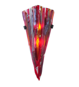8"W Metro Fusion Lava Fused Glass Wall Sconce