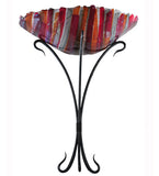 18"W Lava Fused Glass Contemporary Wall Sconce