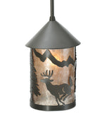 6"W Lone Deer Lantern Wildlife Mini Pendant
