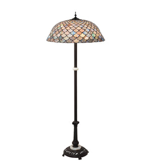 62"H Tiffany Fishscale Floor Lamp