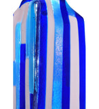 4"Sq Metro Fusion Ocean Breeze Draped Fused Glass Modern Pendant