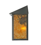 9"W Seneca Winter Pine Outdoor Wall Sconce