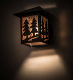 7"W Seneca Tall Pines Outdoor Wall Sconce