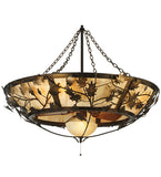 50"W Oak Branch Meyda Chandel-Air Ceiling Fan | Smashing Stained Glass & Lighting