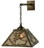 15.5"W Strike Of The Eagle Wildlife Hanging Wall Sconce