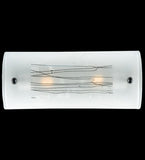 18"W Metro Fusion Twigs Fused Glass Modern Vanity Light