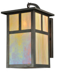 10"W Hyde Park T Mission Curved Arm Outdoor Wall Sconce
