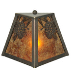 9"W Winter Pine Rustic Lodge Wall Sconce