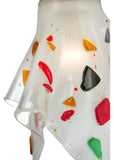 9.5"W Metro Fusion Pebbles Handkerchief Fused Glass Pendant