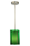 5"Sq Metro Green Quadrato Contemporary Mini Pendant