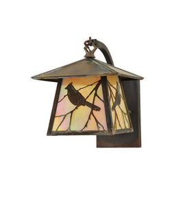 8"W Stillwater Song Bird Curved Arm Outdoor Wall Sconce