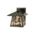 8"W Stillwater Tall Pine Trees Solid Mount Outdoor Sconce