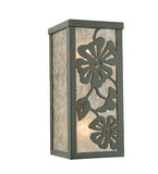 4.5"W Morning Glory Floral Rustic Lodge Wall Sconce