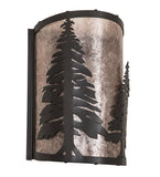 8"W Pine Trees Rustic Lodge Wall Sconce