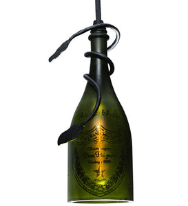 5"W Personalized Champagne Bottle Pendant