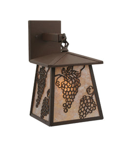 7.5"W Stillwater Grapes Outdoor Hanging Wall Sconce