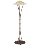 65"H Metro Fusion Branches Fused Glass Modern Floor Lamp