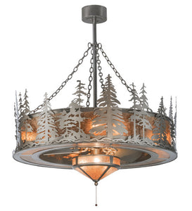 44"W Tall Pines W/Fan Light Chandel-Air Ceiling Fan