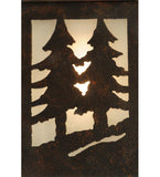 5.75"W Seneca Tall Pines Outdoor Wall Sconce