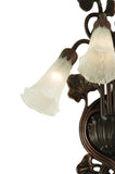 10.5"W White Pond Lily 3 Lt Tiffany Victorian Wall Sconce