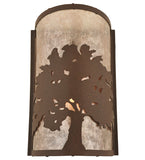 7.75"W Oak Tree Rustic Wall Sconce