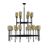 60"W Fantasy 24 Lt Two Tier Contemporary Chandelier | Smashing Stained Glass & Lighting