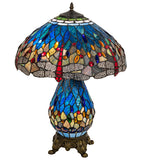 25.5"H Tiffany Hanginghead Dragonfly Lighted Base Table Lamp