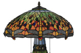 25"H Tiffany Hanginghead Dragonfly Table Lamp