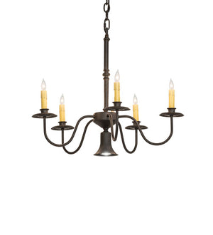22"W Eden 6 Lt Chandelier